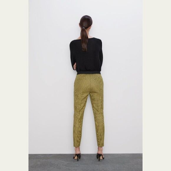 ZARA | Mid-waist skinny trouser in yellow/black - Picture 2 of 9